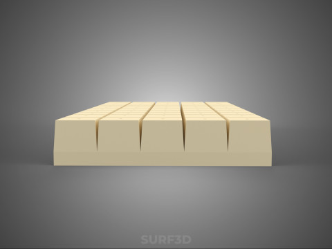 СТАНДАРТНЫЙ ПОДДОН ДЛЯ ЗАВОДА ROCKWOOL ROCKSTONE FOAM ГУБКА СРЕДНИЙ 3D Модель