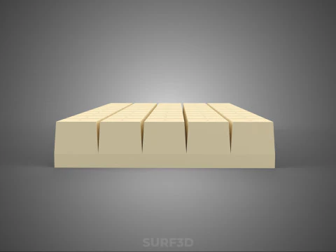 СТАНДАРТНЫЙ ПОДДОН ДЛЯ ЗАВОДА ROCKWOOL ROCKSTONE FOAM ГУБКА СРЕДНИЙ 3D Модель