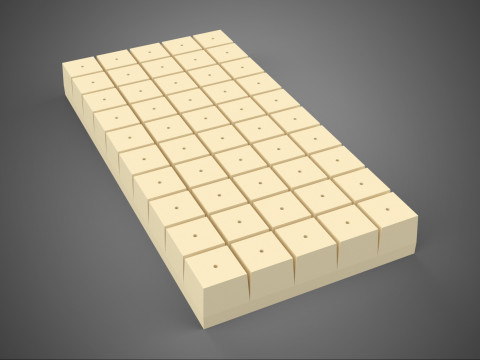 СТАНДАРТНЫЙ ПОДДОН ДЛЯ ЗАВОДА ROCKWOOL ROCKSTONE FOAM ГУБКА СРЕДНИЙ 3D Модель