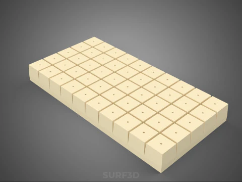 СТАНДАРТНЫЙ ПОДДОН ДЛЯ ЗАВОДА ROCKWOOL ROCKSTONE FOAM ГУБКА СРЕДНИЙ 3D Модель