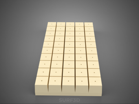 СТАНДАРТНЫЙ ПОДДОН ДЛЯ ЗАВОДА ROCKWOOL ROCKSTONE FOAM ГУБКА СРЕДНИЙ 3D Модель