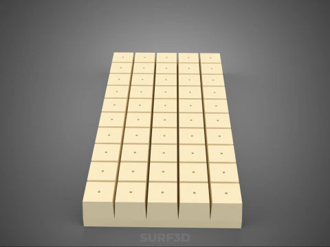 СТАНДАРТНЫЙ ПОДДОН ДЛЯ ЗАВОДА ROCKWOOL ROCKSTONE FOAM ГУБКА СРЕДНИЙ 3D Модель