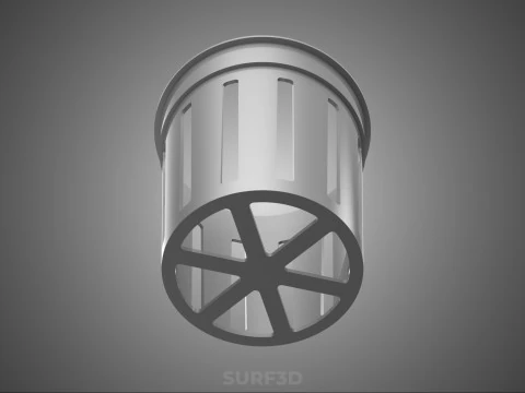 СТАНДАРТНОЕ ВЕДРО С ПРОРЕЗЬМИ, СЕТКА ДЛЯ ГОРШКА, ЧАШКА, СРЕДНЕРАСТНОЕ РАСТЕНИЕ, ГИДРОПОНИЧЕСКОЕ 3D Модель