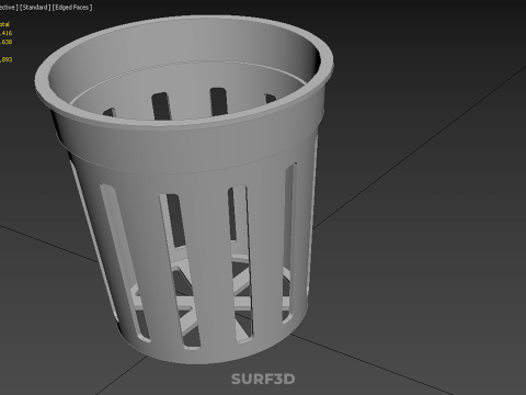 STANDARD-SCHLITZEIMER NET POT CUP MEDIUM GROW PLANT HYDROPONIC 3D Modell