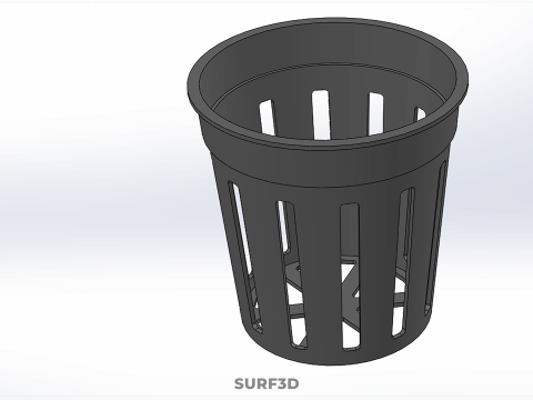 STANDARD-SCHLITZEIMER NET POT CUP MEDIUM GROW PLANT HYDROPONIC 3D Modell