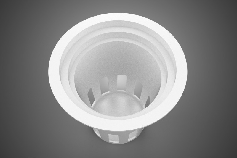 BIAŁA PLASTIKOWA SIATKA DO WZROSTU DONICZKI KOSZ KORZENIOWY HYDROPONICZNY DWC Model 3D .c4d .max .obj .3ds .fbx .stl .blend