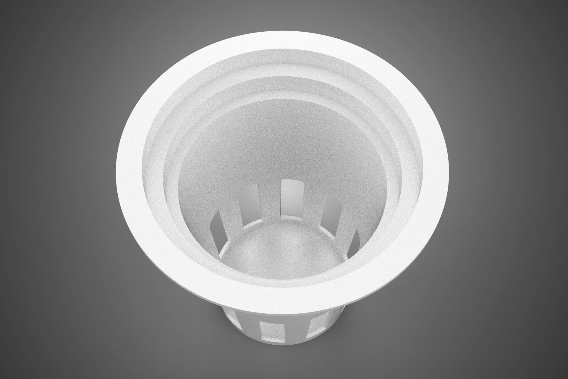 WHITE PLASTIC NET POT GROWTH MESH CUP BASKET ROOT HYDROPONIC DWC 3D Model .c4d .max .obj .3ds .fbx .stl .blend 