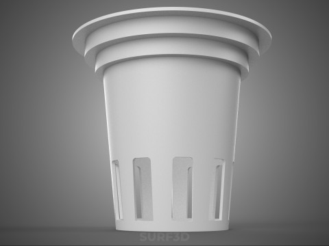白いプラスチックネットポット成長メッシュカップバスケットルートハイドロポニックDWC 3Dモデル