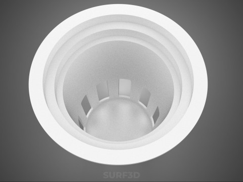 白いプラスチックネットポット成長メッシュカップバスケットルートハイドロポニックDWC 3Dモデル