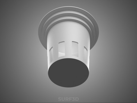 白いプラスチックネットポット成長メッシュカップバスケットルートハイドロポニックDWC 3Dモデル