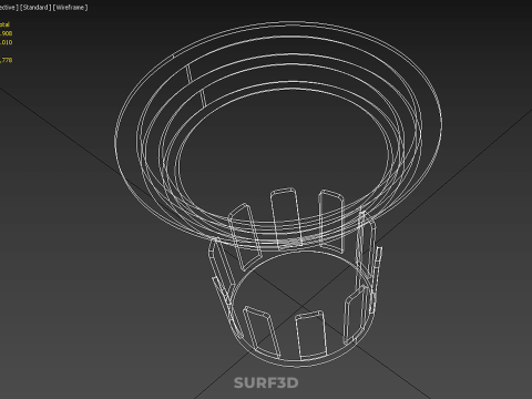 白いプラスチックネットポット成長メッシュカップバスケットルートハイドロポニックDWC 3Dモデル