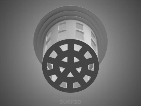 СЕТЧАТЫЙ ГОРШОК КОРЗИНА СЕТОЧНОЕ ВЕДРО ЧАШКА КОРЕНЬ РАСТЕНИЙ БЕЗ ПОЧВЫ КУЛЬТИВАЦИЯ 3D Модель