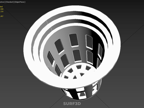 NET POT PANIER MAILLE SEAU TASSE RACINE PLANTE SOL MOINS CULTURE Modèle 3D