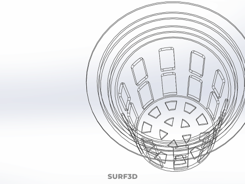 NET POT PANIER MAILLE SEAU TASSE RACINE PLANTE SOL MOINS CULTURE Modèle 3D