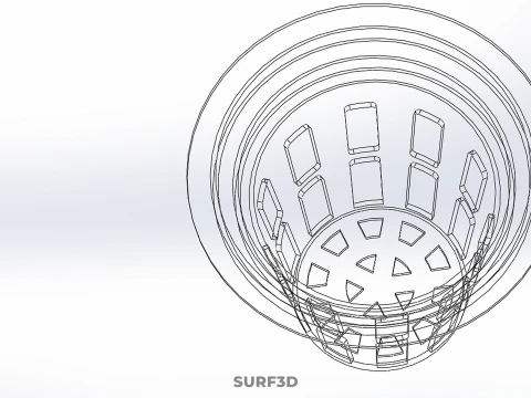 СЕТЧАТЫЙ ГОРШОК КОРЗИНА СЕТОЧНОЕ ВЕДРО ЧАШКА КОРЕНЬ РАСТЕНИЙ БЕЗ ПОЧВЫ КУЛЬТИВАЦИЯ 3D Модель