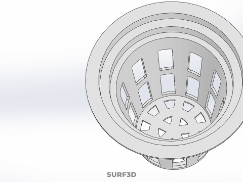 NET POT PANIER MAILLE SEAU TASSE RACINE PLANTE SOL MOINS CULTURE Modèle 3D