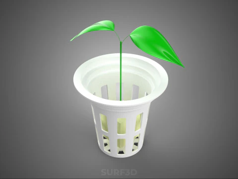 HYDROPONIC SEEDLING NET POT PLANT SOIL LESS SPONGE MEDIUM SPROUT 3D Model