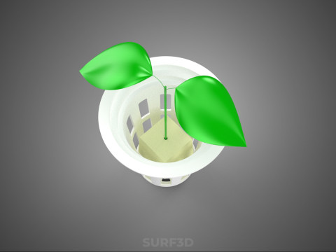 HYDROPONIC SEEDLING NET POT PLANT SOIL LESS SPONGE MEDIUM SPROUT 3D Model