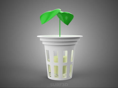HYDROPONIC SEEDLING NET POT PLANT SOIL LESS SPONGE MEDIUM SPROUT 3D Model