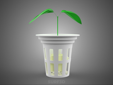 HYDROPONIC SEEDLING NET POT PLANT SOIL LESS SPONGE MEDIUM SPROUT 3D Model