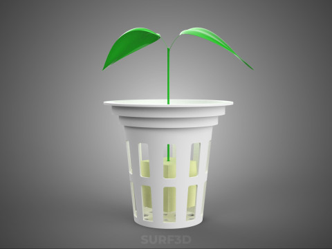 HYDROPONIC SEEDLING NET POT PLANT SOIL LESS SPONGE MEDIUM SPROUT 3D Model