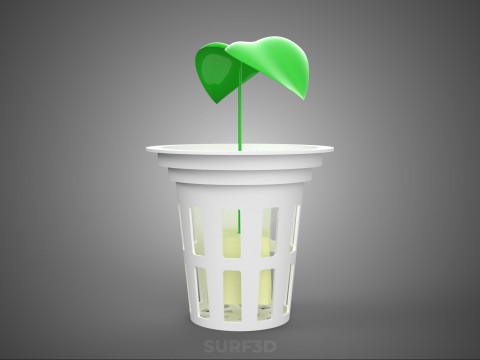 HYDROPONIC SEEDLING NET POT PLANT SOIL LESS SPONGE MEDIUM SPROUT 3D Model