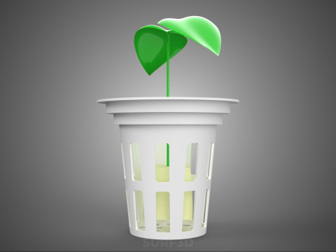HYDROPONIC SEEDLING NET POT PLANT SOIL LESS SPONGE MEDIUM SPROUT 3D Model