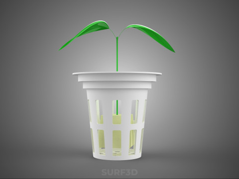 HYDROPONIC SEEDLING NET POT PLANT SOIL LESS SPONGE MEDIUM SPROUT 3D Model