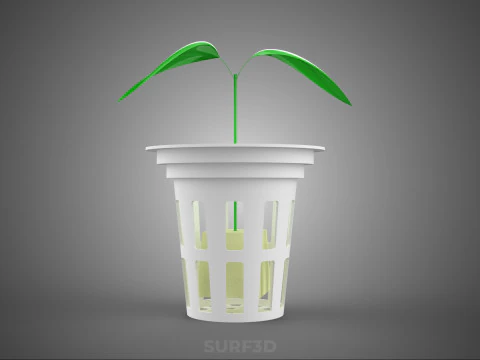 HYDROPONIC SEEDLING NET POT PLANT SOIL LESS SPONGE MEDIUM SPROUT 3D Model