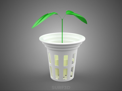 HYDROPONIC SEEDLING NET POT PLANT SOIL LESS SPONGE MEDIUM SPROUT 3D Model