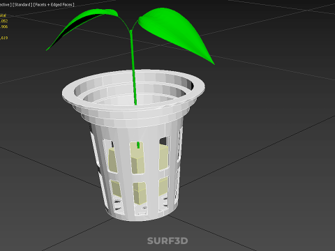 HYDROPONIC SEEDLING NET POT PLANT SOIL LESS SPONGE MEDIUM SPROUT 3D Model