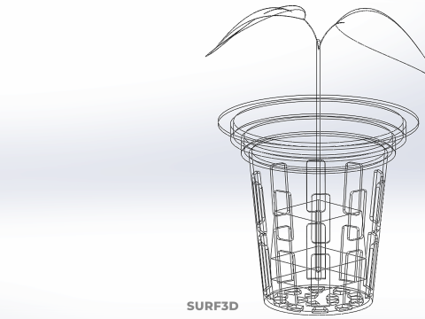 HYDROPONIC SEEDLING NET POT PLANT SOIL LESS SPONGE MEDIUM SPROUT 3D Model