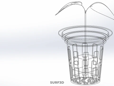 HYDROPONIC SEEDLING NET POT PLANT SOIL LESS SPONGE MEDIUM SPROUT 3D Model