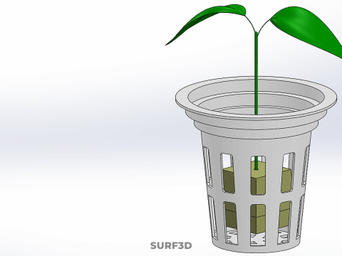 HYDROPONIC SEEDLING NET POT PLANT SOIL LESS SPONGE MEDIUM SPROUT 3D Model