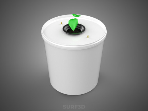 DUTCH BUCKET HYDROPONIC NET POT SETUP SYSTEM PLANT GARDENING KIT 3D Model