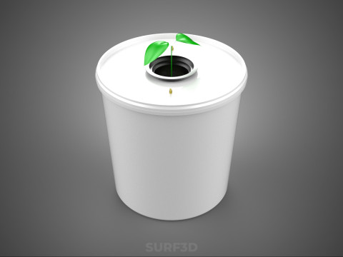 DUTCH BUCKET HYDROPONIC NET POT SETUP SYSTEM PLANT GARDENING KIT 3D Model