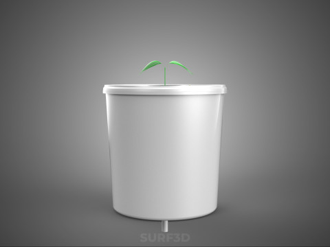 DUTCH BUCKET HYDROPONIC NET POT SETUP SYSTEM PLANT GARDENING KIT 3D Model