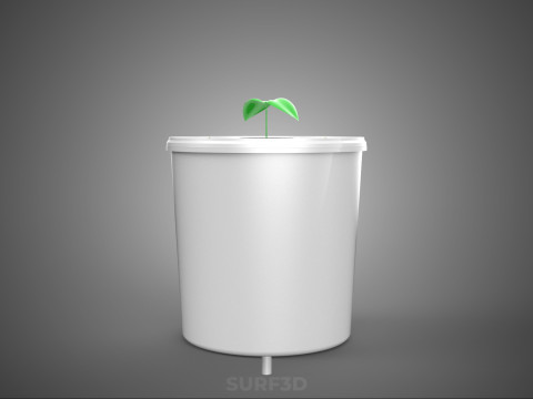 DUTCH BUCKET HYDROPONIC NET POT SETUP SYSTEM PLANT GARDENING KIT 3D Model