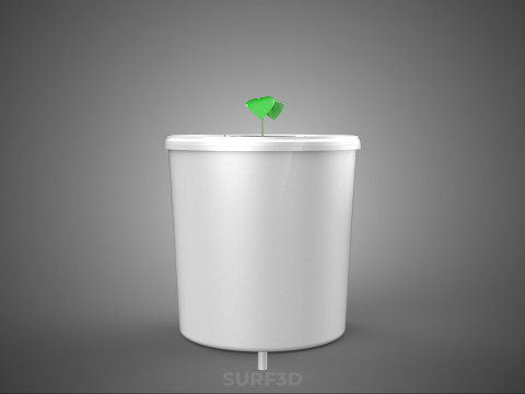 DUTCH BUCKET HYDROPONIC NET POT SETUP SYSTEM PLANT GARDENING KIT 3D Model