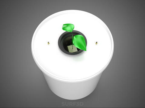 DUTCH BUCKET HYDROPONIC NET POT SETUP SYSTEM PLANT GARDENING KIT 3D Model
