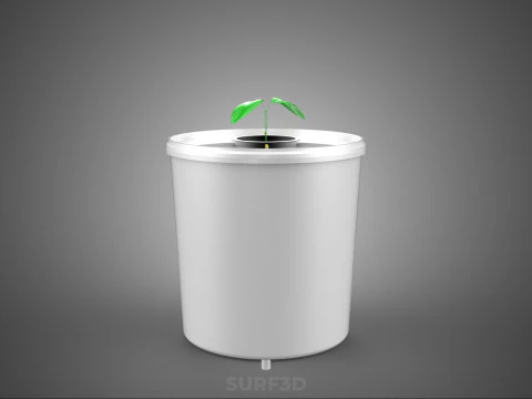 DUTCH BUCKET NET POT SYSTEM PLANT HYDROPONIC AEROPONIC SOILESS 3D Model