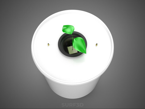 डच बकेट नेट पॉट सिस्टम प्लांट हाइड्रोपोनिक एरोपोनिक सॉइललेस 3D मॉडल