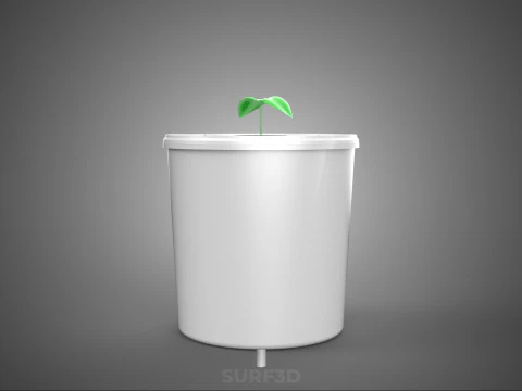 DUTCH BUCKET NET POT SYSTEM PLANT HYDROPONIC AEROPONIC SOILESS 3D Model