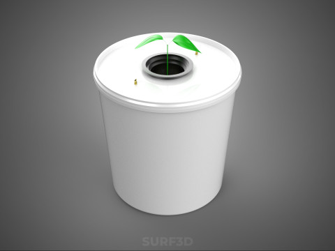 डच बकेट नेट पॉट सिस्टम प्लांट हाइड्रोपोनिक एरोपोनिक सॉइललेस 3D मॉडल