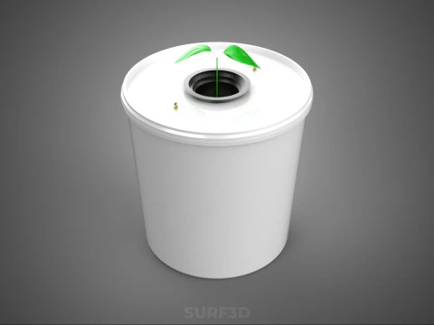 DUTCH BUCKET NET POT SYSTEM PLANT HYDROPONIC AEROPONIC SOILESS 3D Model