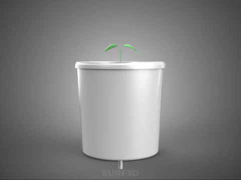 DUTCH BUCKET NET POT SYSTEM PLANT HYDROPONIC AEROPONIC SOILESS 3D Model