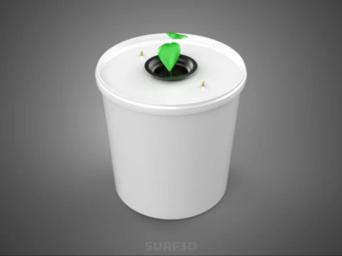 DUTCH BUCKET NET POT SYSTEM PLANT HYDROPONIC AEROPONIC SOILESS 3D Model