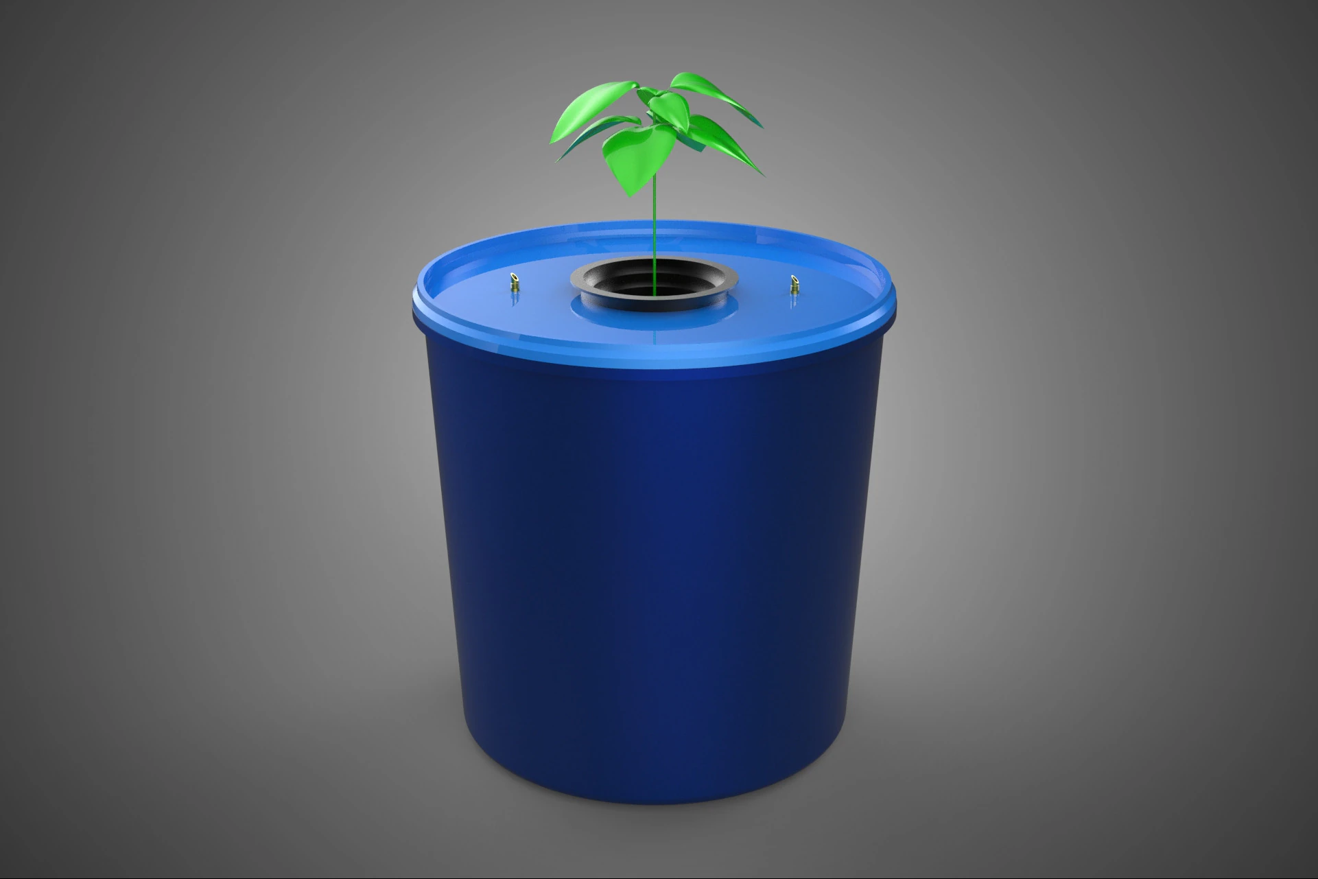 DBS HYDROPONIC DUTCH BUCKET SYSTEM NET POT PLANT CROP MODULE SET 3D Model .c4d .max .obj .3ds .fbx .stl .blend 