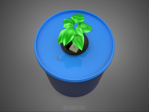 DBS 水耕栽培ダッチバケットシステム ネットポット植物作物モジュールセット 3Dモデル