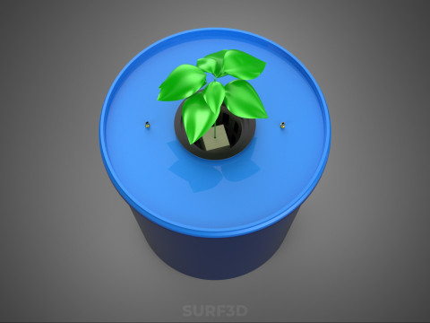 DBS 水耕栽培ダッチバケットシステム ネットポット植物作物モジュールセット 3Dモデル